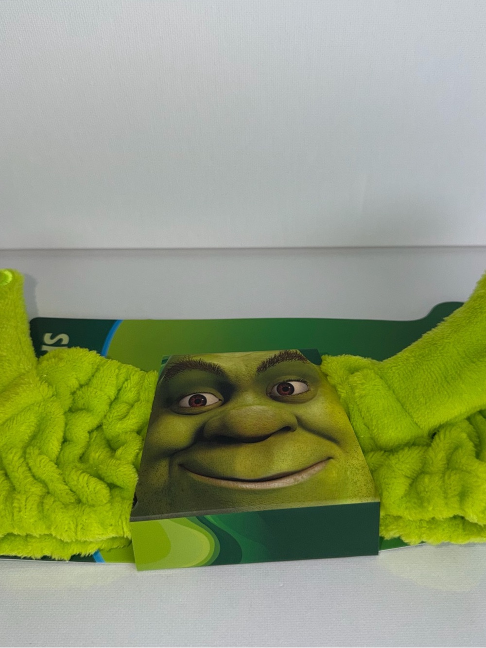 🔥🎀DreamWorks Shrek Neon Green Plush Bath Headband